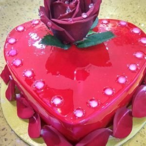 Vintage Two Tier HEART Cake 6