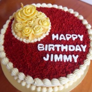 happy_birthday_red_velvet_cake_Mohali bakers